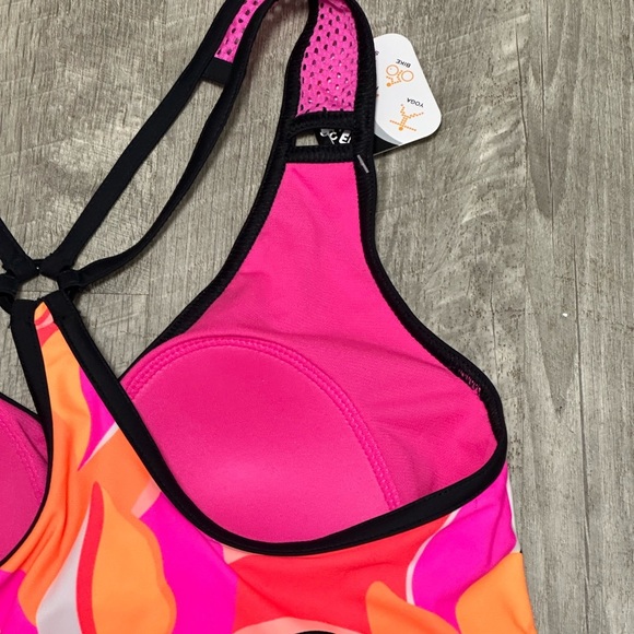 Women’s Zeroxposur XS Tankini Padded UPF Swim Swimwear Tank Top Pink Orange NWT - Picture 7 of 9